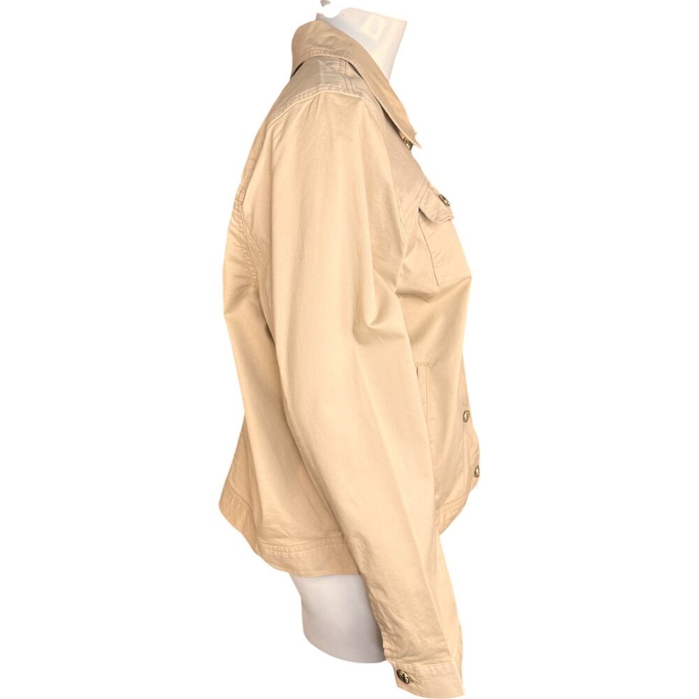 Joan Rivers Signature Twill Button-Front Jacket Latte Large NWOT - Picture 3 of 10